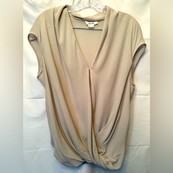 Helmut Lang Tops - Helmut Lang Soft Shroud Twist Top Twine Color Gray Beige Size Small